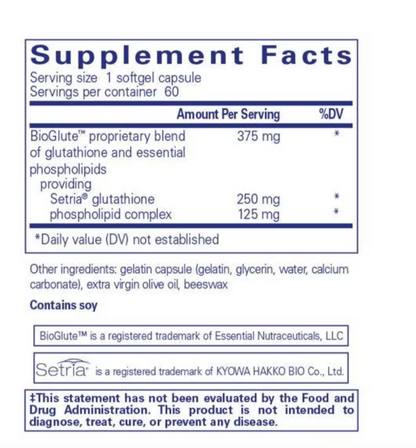 Pure Encapsulation Liposomal Glutathione -60 COUNT - GSC BB